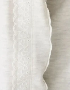Ruffle Sweater Lichtgrijs