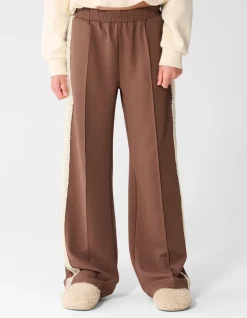 Ruffle Tape Wide Leg Fit Broek Bruin