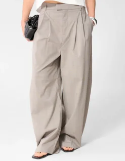 Ruiten Barrel Fit Broek Lichtgrijs