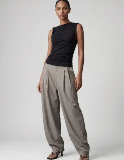 Ruiten Barrel Fit Broek Lichtgrijs