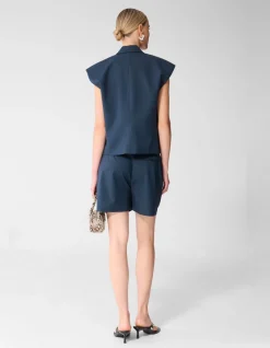 Ruiten Gilet Donkerblauw