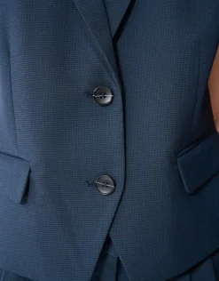 Ruiten Gilet Donkerblauw
