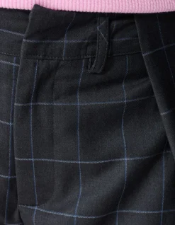 Ruiten Pleated Short Donkergrijs