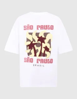 Sao Paolo Artwork T-shirt Wit