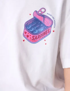 Sardines Artwork T-shirt Wit