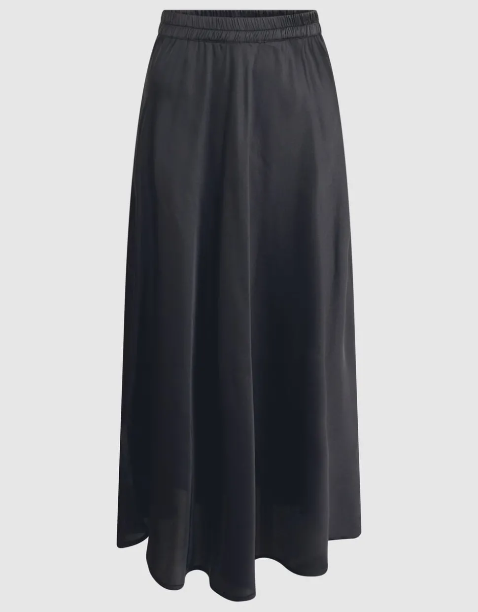 Satijnen Maxi Rok Zwart