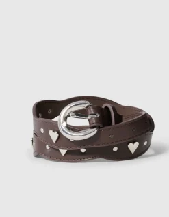 Scaloped Heart Riem Bruin