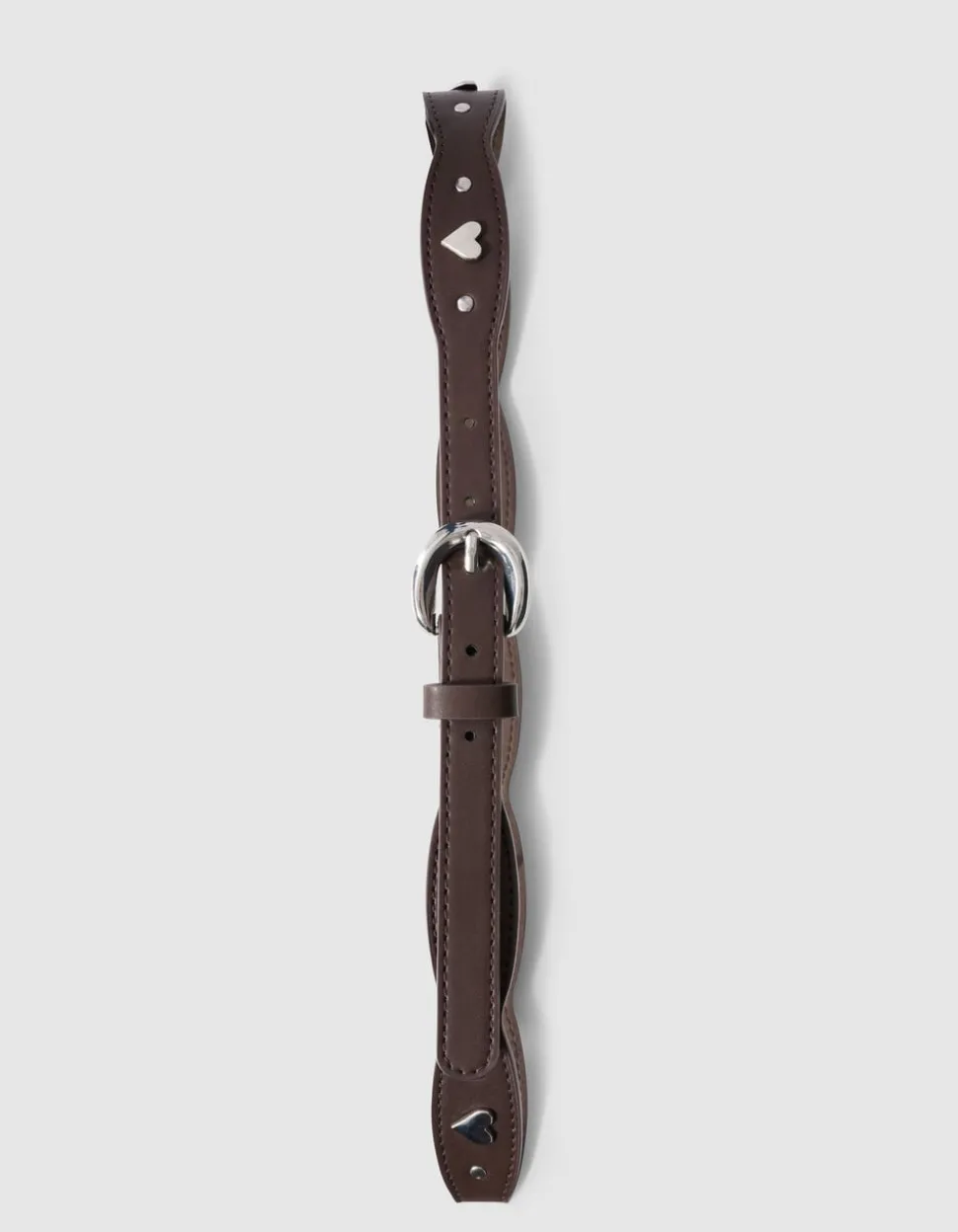 Scaloped Heart Riem Bruin