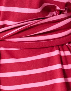 Scarf Striped T-shirt Roze/Rood