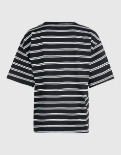 Scarf Striped T-shirt Zwart/Wit