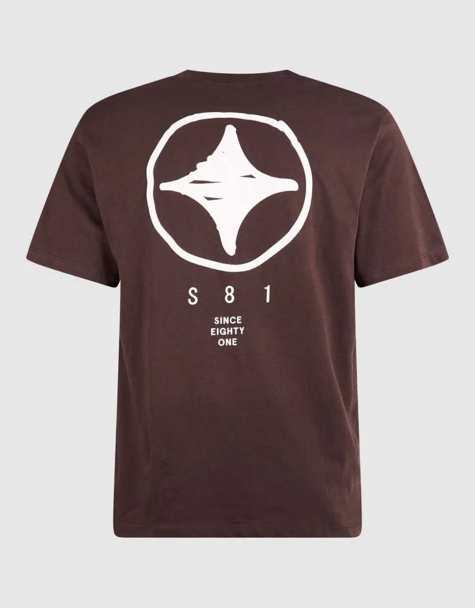 Scratched Artwork T-shirt Donkerbruin