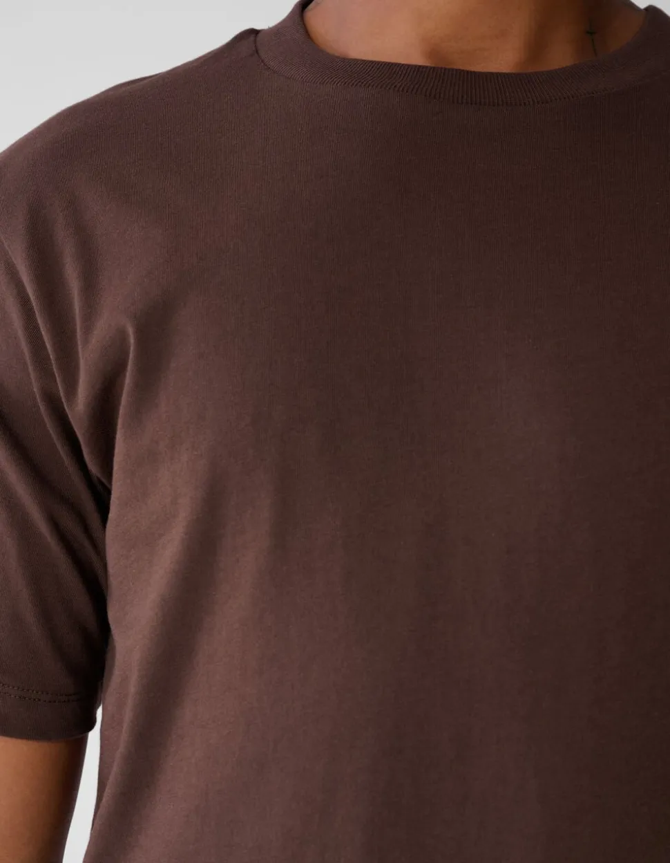 Scratched Artwork T-shirt Donkerbruin