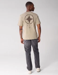 Scratched Artwork T-shirt Lichtgroen