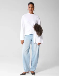 Sculpted Barrel Fit Jeans Lichtblauw