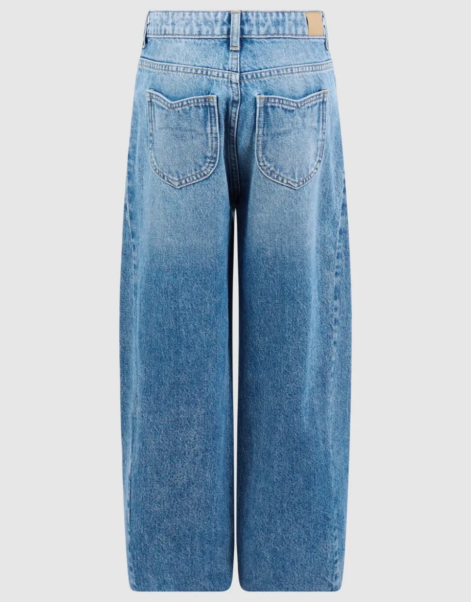 Seam Barrel Fit Jeans Blauw