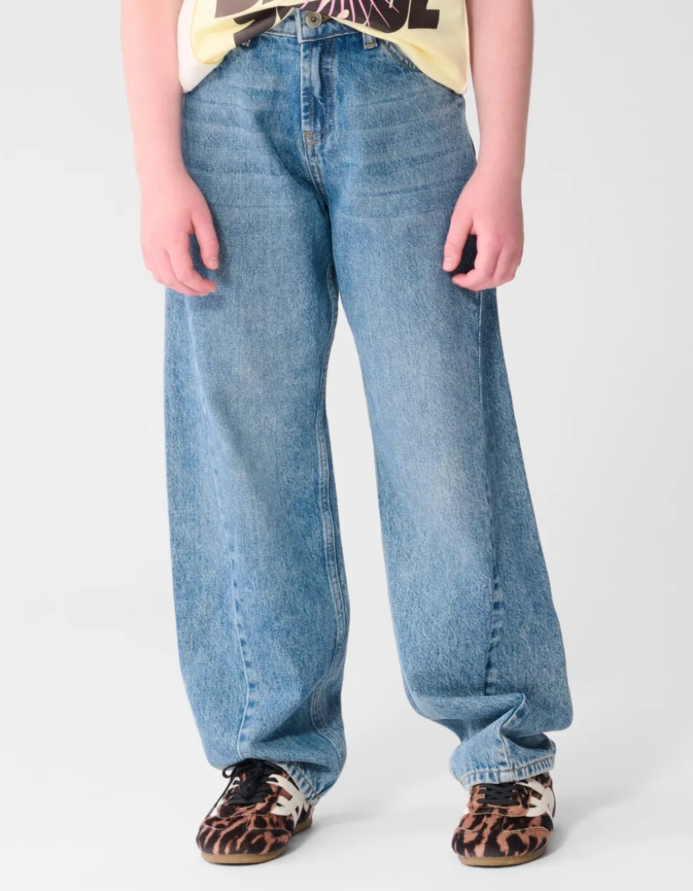 Seam Barrel Fit Jeans Blauw