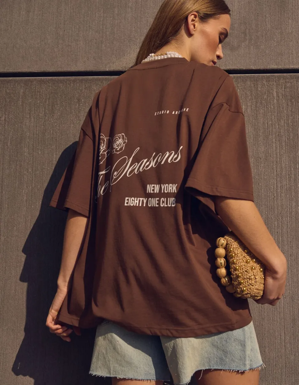 Seasons Artwork T-shirt Bruin