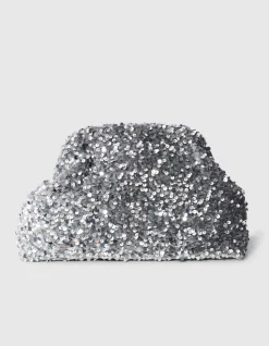 Sequin Clutch Zilver