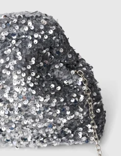 Sequin Clutch Zilver