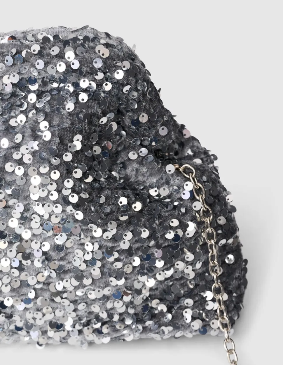 Sequin Clutch Zilver