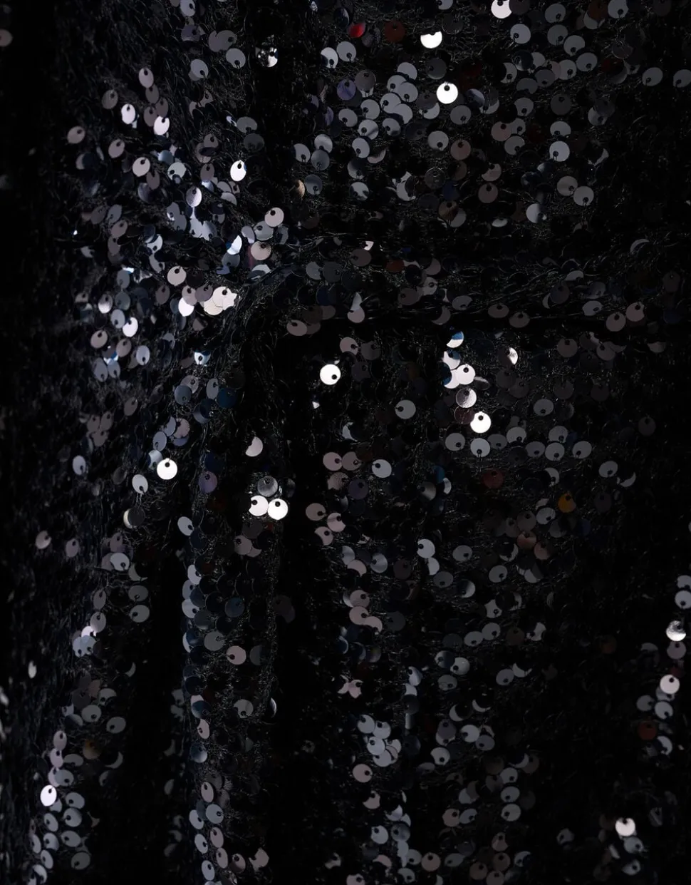 Sequin Mini Jurk Zwart