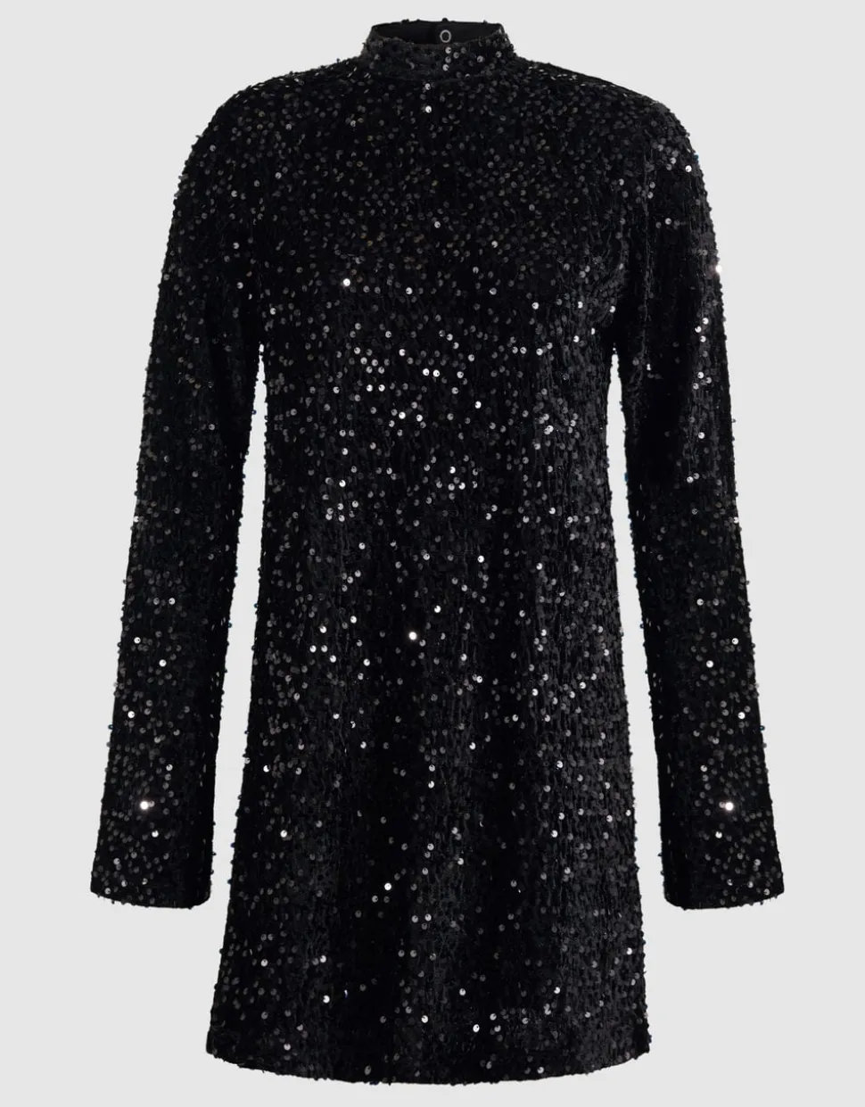 Sequin Mini Jurk Zwart