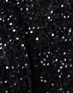 Sequin Mini Jurk Zwart