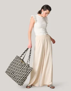 Shoeby Logo Shopper Zwart