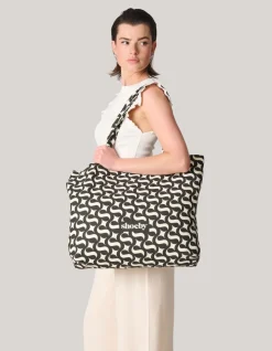 Shoeby Logo Shopper Zwart