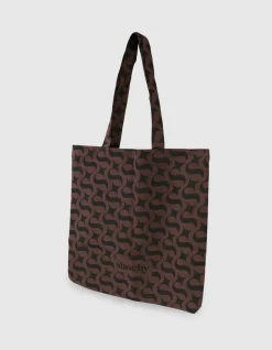 Shoeby Logo Shopper Zwart/Bruin