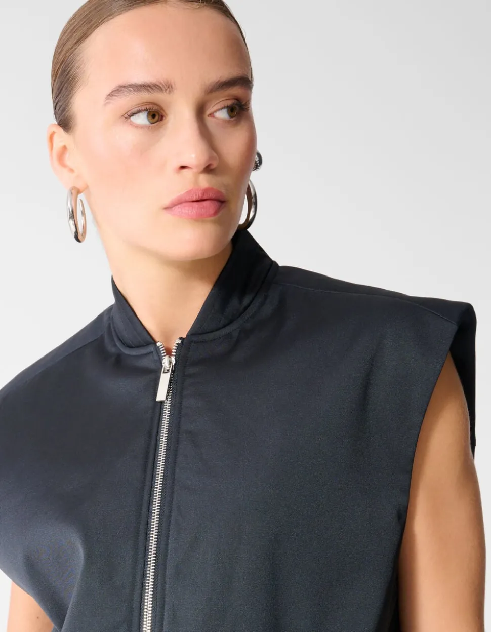 Sleeveless Bomberjack Donkerblauw