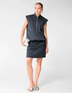 Sleeveless Bomberjack Donkerblauw