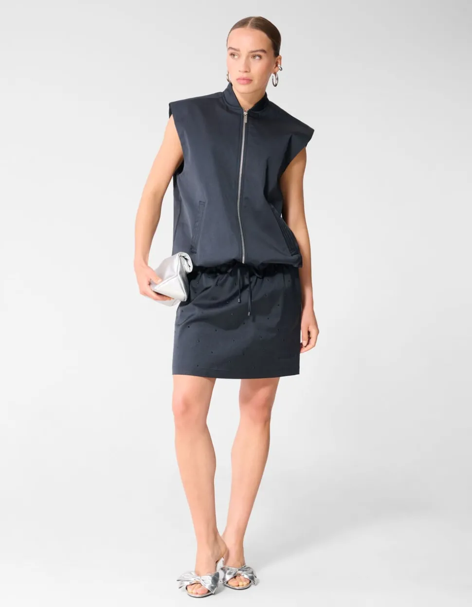Sleeveless Bomberjack Donkerblauw