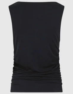 Sleeveless Hardware Top Zwart