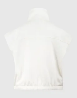 Sleeveless Sweat Jack Gebroken Wit