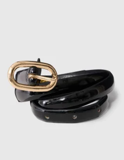 Smalle Riem Zwart/Goud