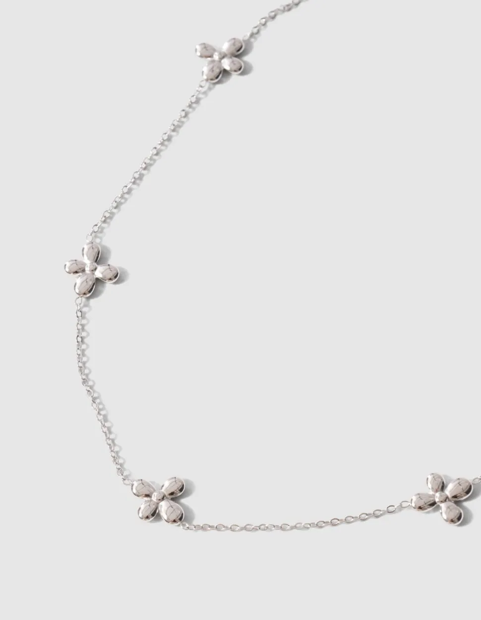 Small Flower Ketting Zilver