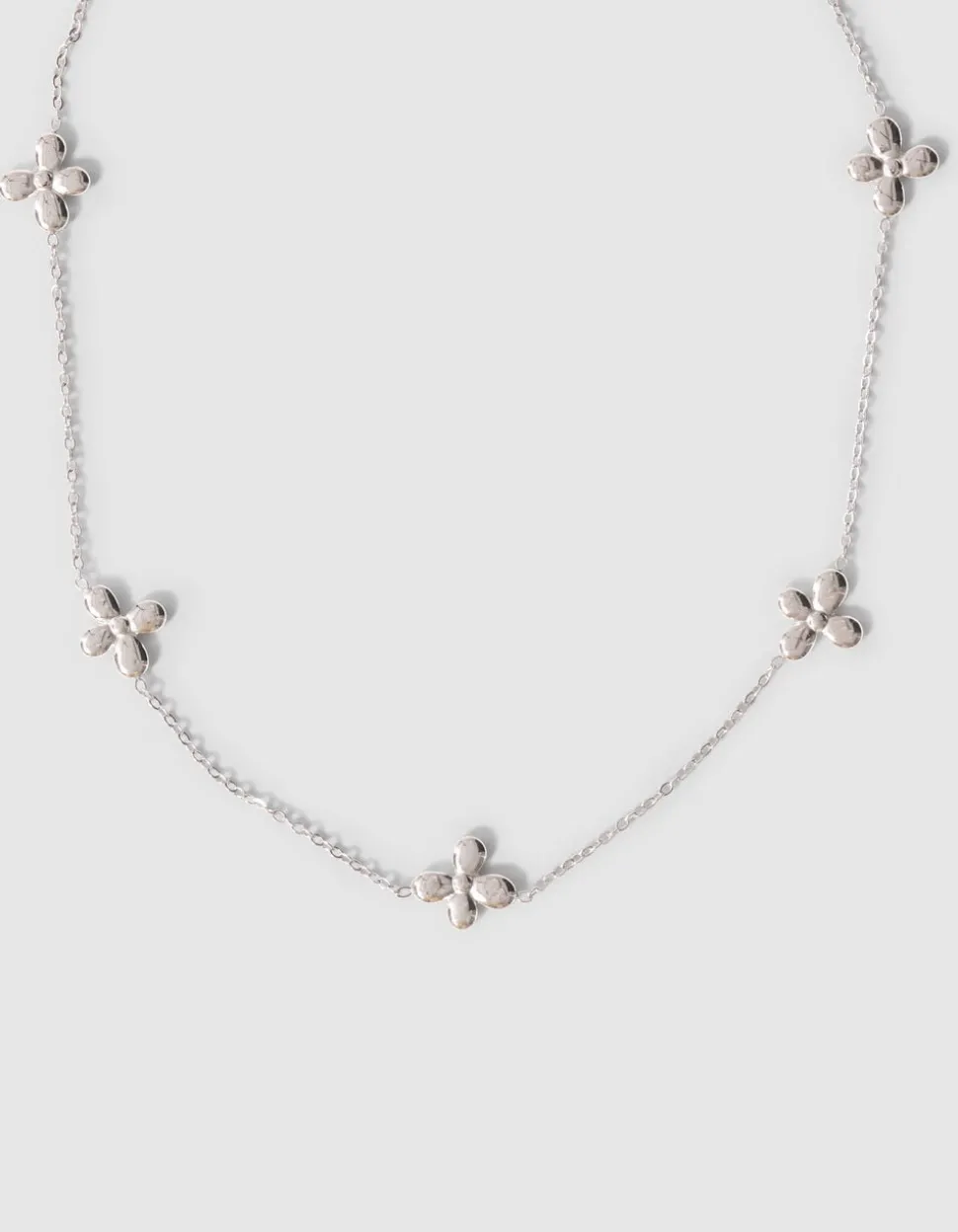 Small Flower Ketting Zilver