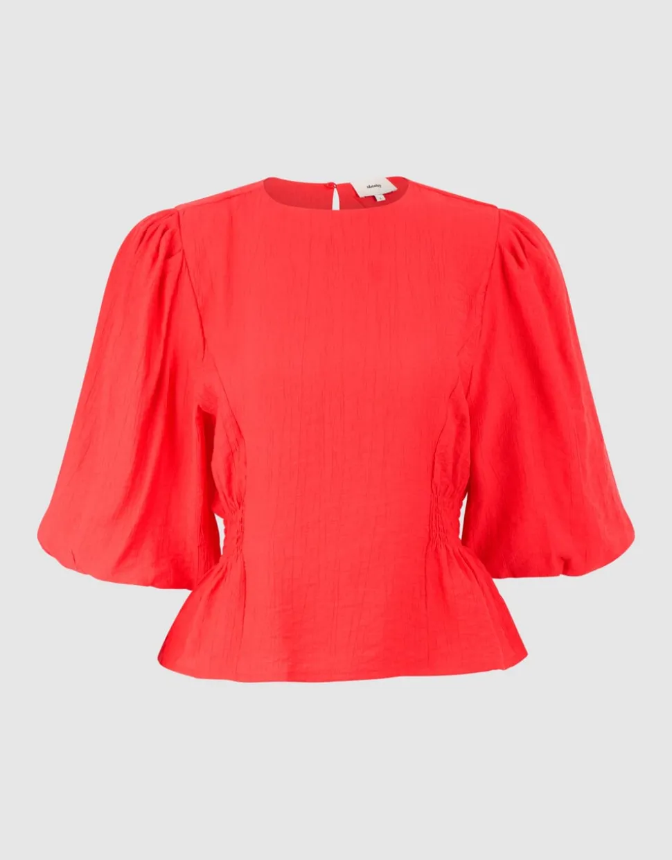 Smock Puff Top Rood