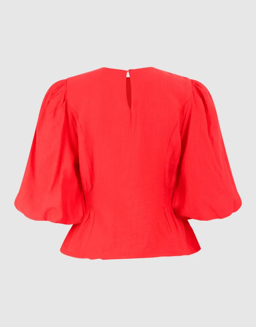 Smock Puff Top Rood