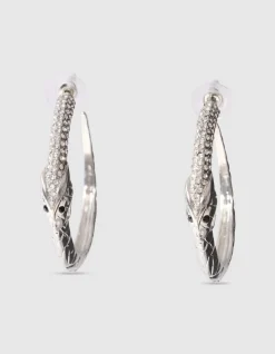 Snake Hoop Oorbellen Zilver