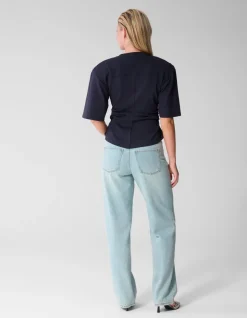 Soft Straight Fit Jeans Bleached
