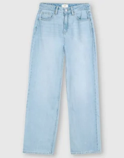 Soft Wide Leg Fit Jeans Bleached
