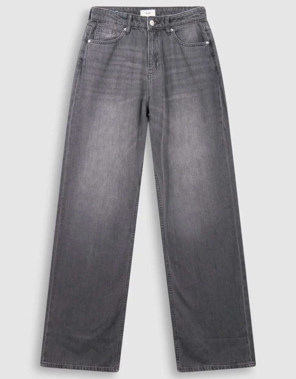 Soft Wide Leg Fit Jeans Grijs