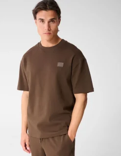 Spark Label T-shirt Donkerbruin