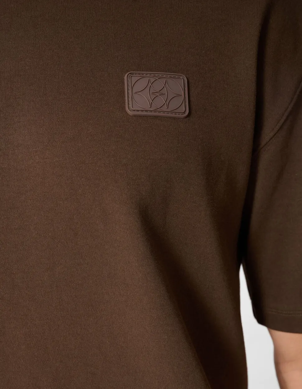 Spark Label T-shirt Donkerbruin