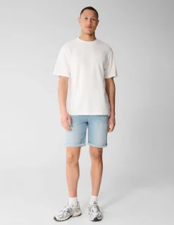 Spark Structuur T-shirt Gebroken Wit