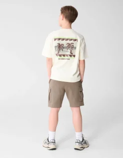 Spiaggia Artwork T-shirt Gebroken Wit