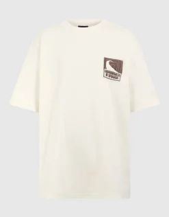 Spiaggia Artwork T-shirt Gebroken Wit