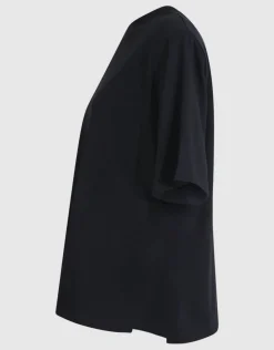 Split T-shirt Zwart